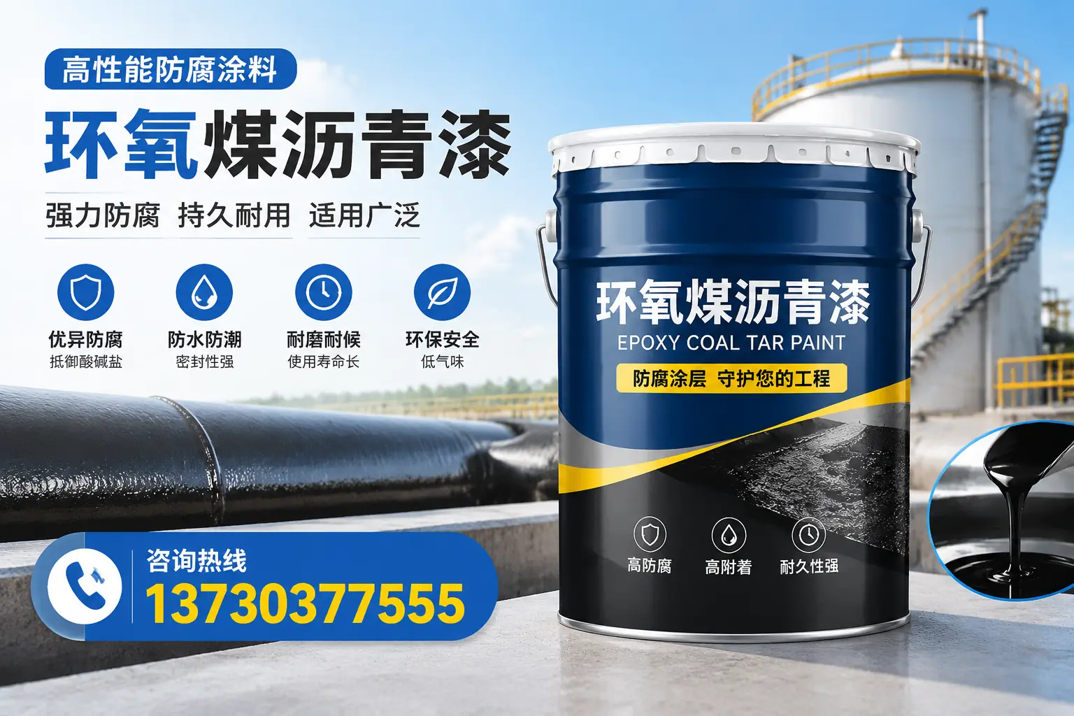 环氧煤沥青漆的耐久性分析,适合珠海的使用场景